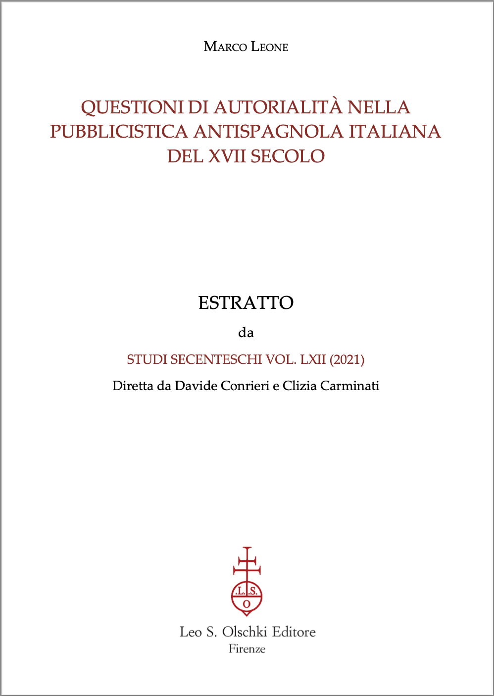 Questioni di autorialità nella pubblicistica antispagnola italiana del XVII secolo